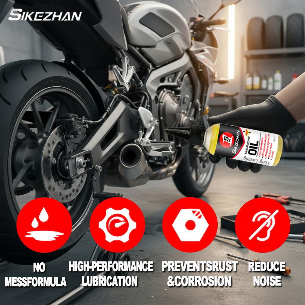 High-Performance 5-in-1 Motorbike Chain Maintenance Lubricant  Deep Penetration Reduces Friction Anti-rust Waterproof 100ml