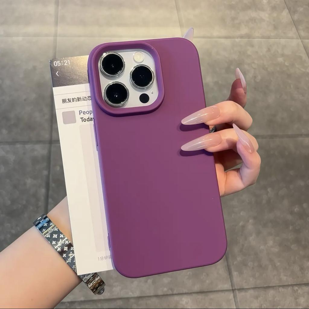 Soft Silicone Candy Color Matte Phone Case For iPhone 11 12 13 14 15 16 Pro Max Plus Shockproof Bumper Rubber Back Cover Shell