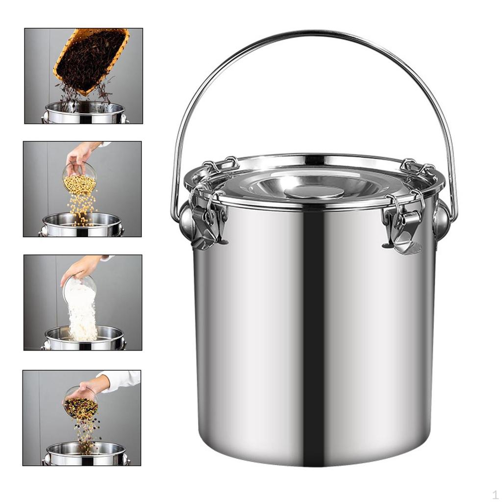 Nerezový utěsněný kbelík s uchem Snadné čištění Kuchyňská nádoba na mléko Transportní nádoba pro