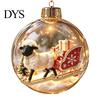 Festive Party Decorations Glowing Christmas Story Ornament, Light?Up Mini Holiday Scene Hanging Ball with Warm Gift Embellishments LED Light, Clear
