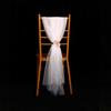 Wedding Chair Back Gauze Decoration Chair Mesh Yarn Back Decor for Hotels Wedding Banquets