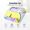 Pale Blue Big Outline Pastel Floral Cartoon Anime Print Flannel Blanket Soft Warm Throw for Kids Bedroom Sofa Christmas Office