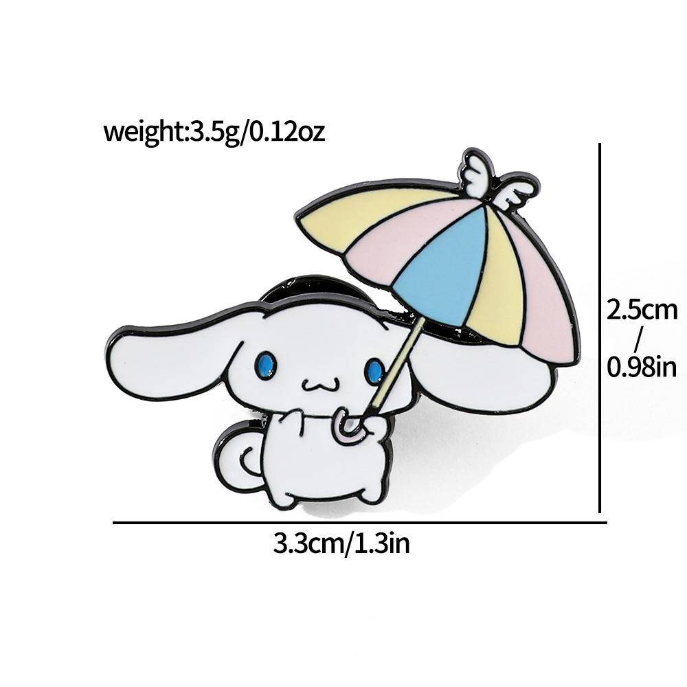 Japanese cartoon cute pudding dog Kulomi big-eared dog metal badge Sanrio kt cat alloy brooch