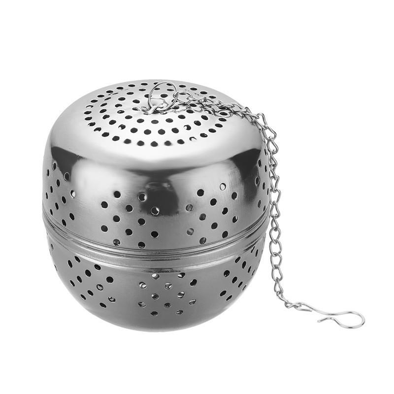 Stainless Steel Tea Infuser Tea Leak Mesh Strainer Hot Pot Spices Seasoning Ball Teapot Filter with Chain Kitchen Accessories
