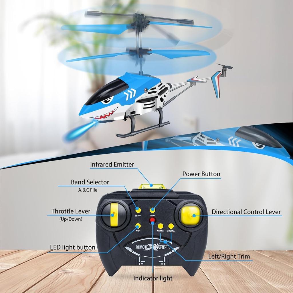 Remote Control Helicopter, Rc Helicopter Toys for Boys Age 6 7 8 9 10+ Year Old Birthday Gifts, Flying Toys 2.4GHz 3.5 Channel Remote Helicopter with