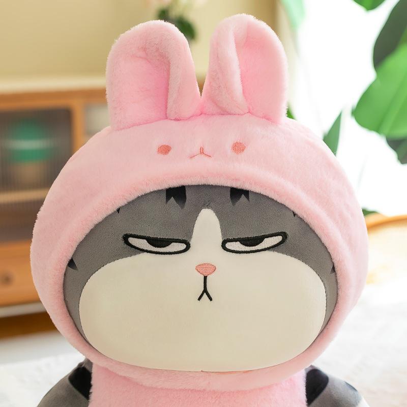 1Pc Cosplay Pig Frog Panda Tabby Cat Plush Toy Squishy Hooded Bunny My Emperor Plushie Peluche Dress Animal Gift Birthday