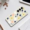 For Samsung Galaxy A56 5G Case Colorful Floral Blue Leaves Pattern Printing Straight Edge TPU Phone Back Cover