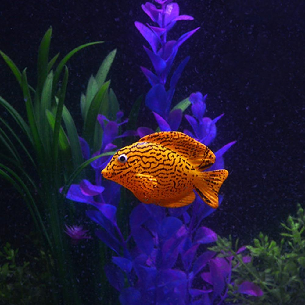 4PCS Set Silicone Aquarium Artificial Fake Fish Lifelike Fish Tank Ornament Luminous Fish Aquarium