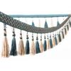 1M Frangia con Nappe e Perline per Tende, Bordino da Cucito, Treccia, Stile Boho, Rivestimenti, Fai da Te, Bordino in Pizzo, Frange, Accessori per Tende