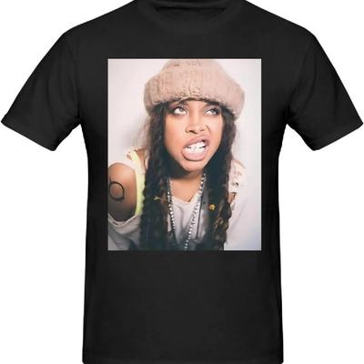 Erykah Badu Shirt Herren Baumwolle Atmungsaktiv Muster Kurzarm T-Shirt Mode Cool Lässig Oberteile Tees Schwarz Medium