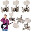 6 Stück Stimmwirbel für Gitarrensaiten 3L 3R Gitarrenknopf Mechaniken Stimmgeräte Metall Gitarrenstimmschlüssel Wirbel für Gitarrenersatzteile