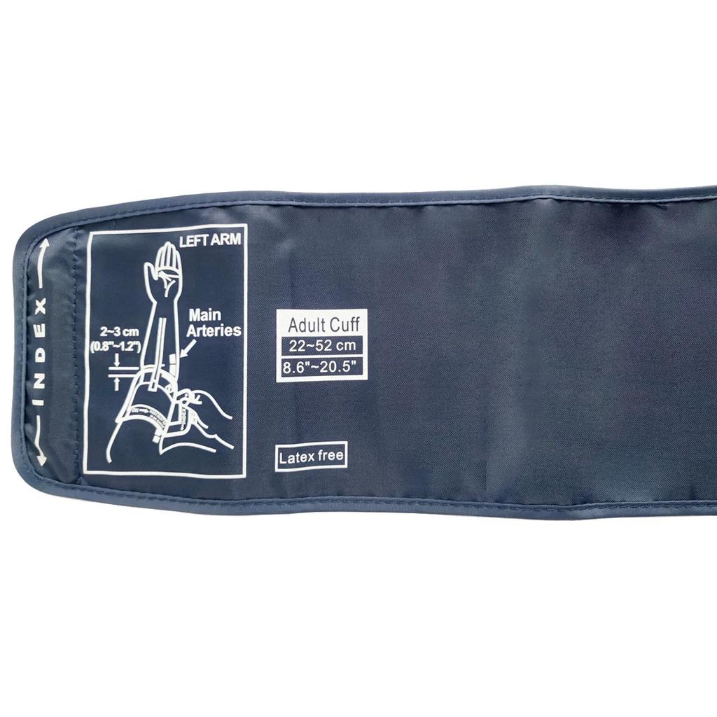 Braçadeira de Pressão Arterial para Adultos 22-52cm para Monitor de Pressão Arterial de Braço Tensiômetro Mangas Cinto Esfigmomanômetro Interface de 4,6 mm