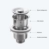 Stainless Steel Kitchen Sink Washing Basin Filter Drainer Accessories Deodorizing Mop Pool Drain Extension Set