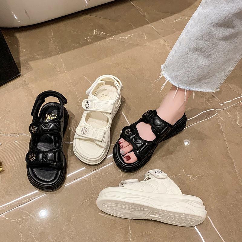 Sandals women's new summer versatile women's platform muffin sports beach sandals