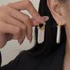 French New Temperament Luxury High Sense Modified Face Waterfall Fringed Earrings Niche Unique Commuter Versatile Earrings