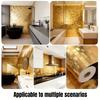 Waterproof 3D Wall Sticker PVC Gold Wallpaper  for Accenting Living Rooms Bathrooms Kitchens