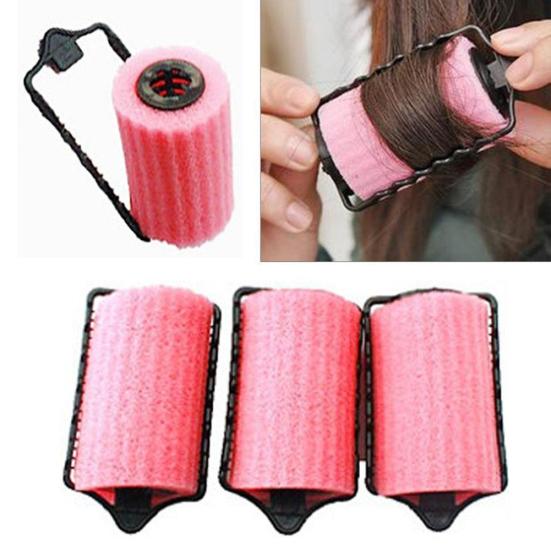 6Pcs Home Self Grip Sponge Hair Salon Hairdressing Roller Curlers Styling Tools