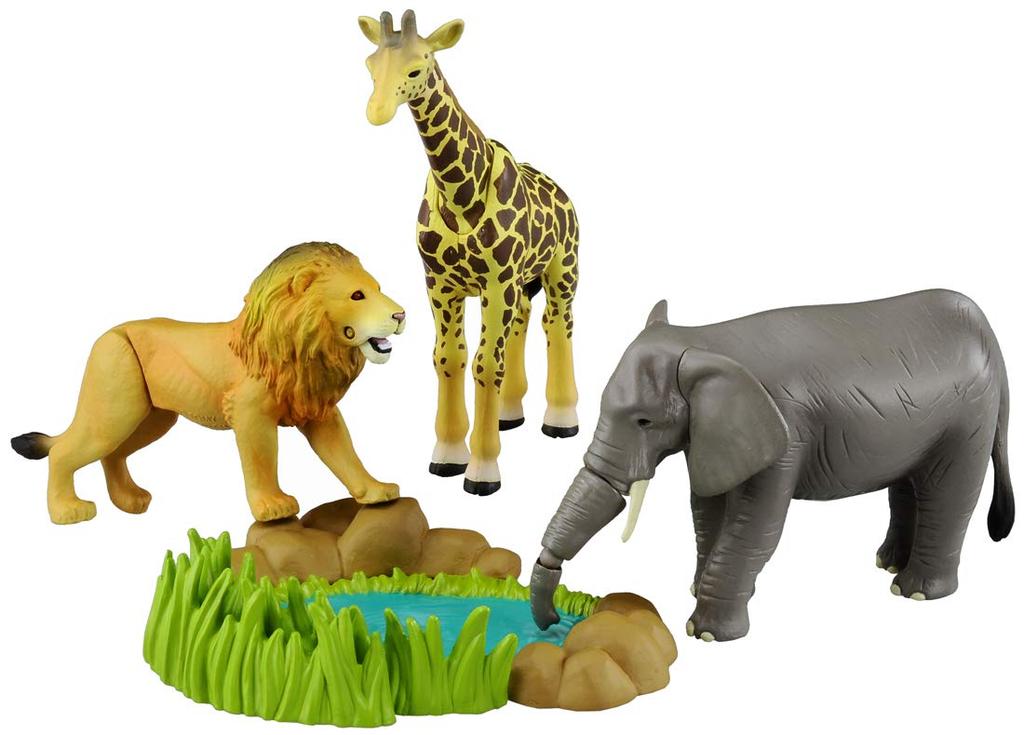 TAKARA TOMY Savannah Animal Gift Animal Dinosaur Realistic Moving Figure Toy Ages 3 and up Toy Safety Standards Passed ST Mark Certified ANIA TAKARA
