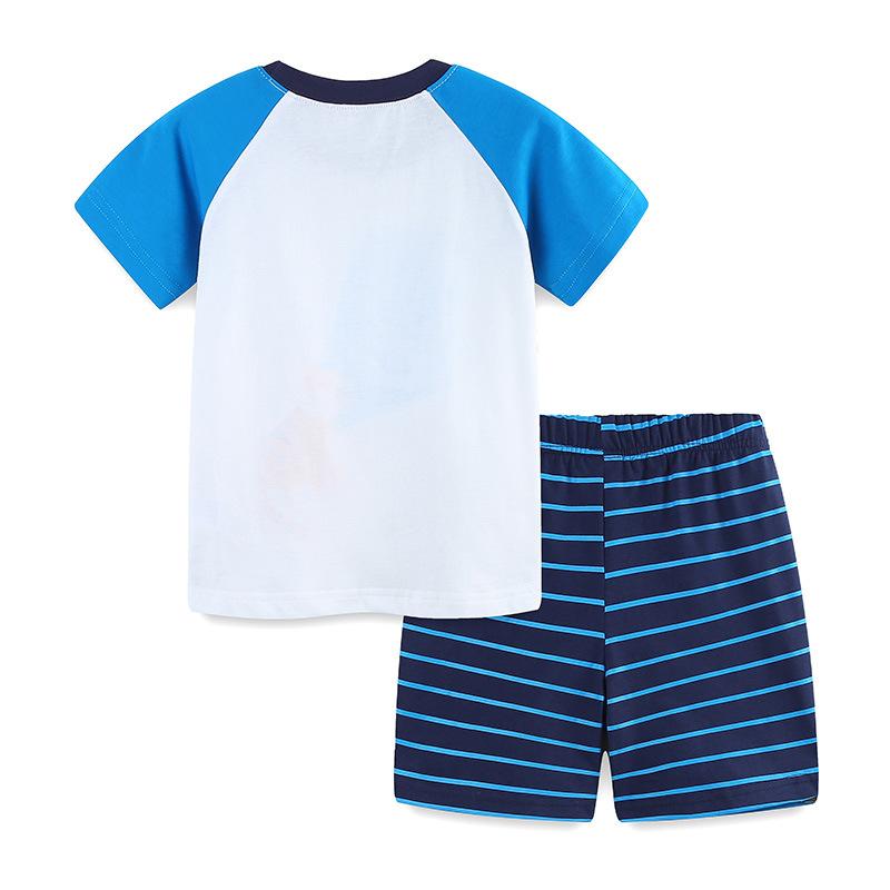 Set T-shirt a maniche corte per ragazzi Estate Ragazzi Toddler Set con Stampe Cartoni Animati Bambini Girocollo Set Due Pezzi