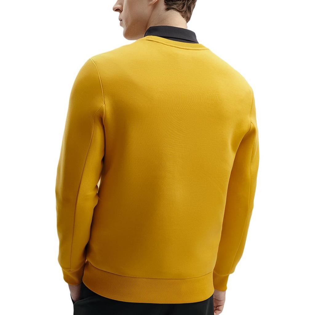 FILA Solid Color Round Neck Casual Pullover Knit Sweatshirt Men sweatshirt Sea-Daisy-Yellow F11M412204F-MT