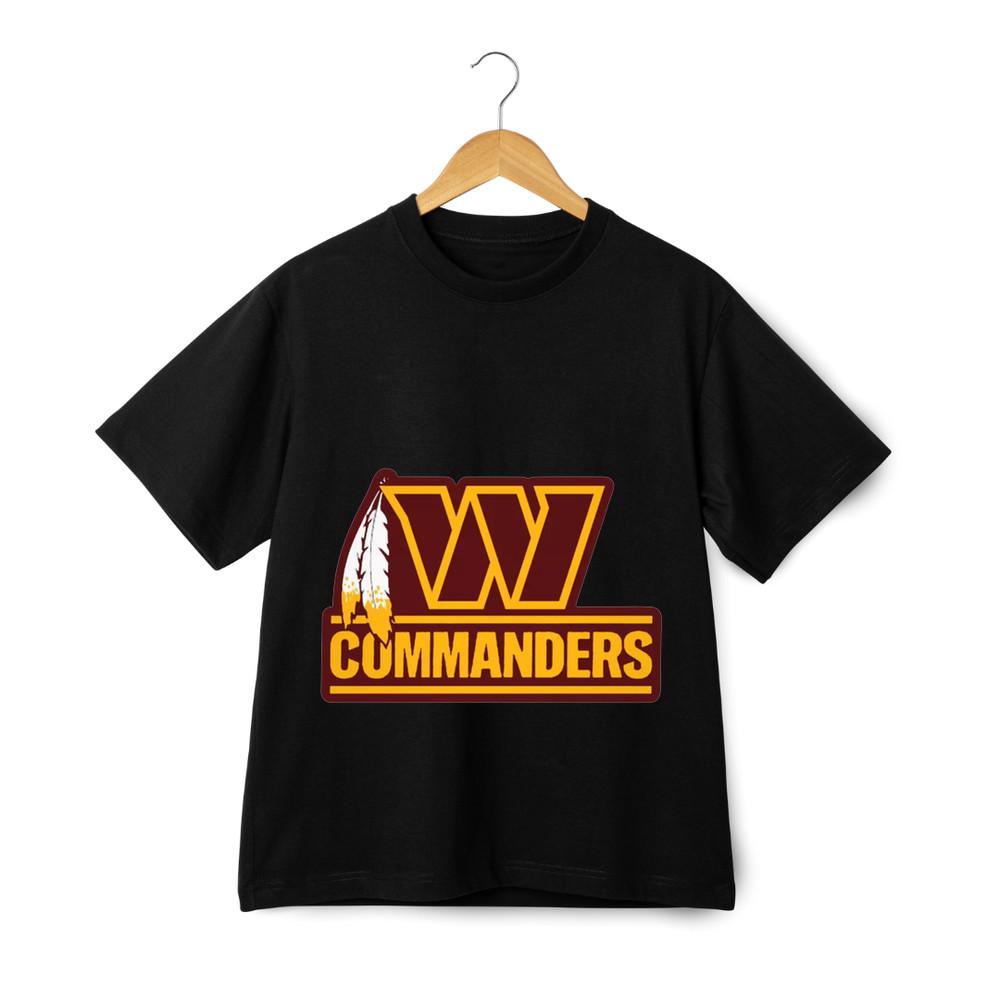 Washington Commanders Logo Graphic T-Shirt NFL Football Team Fan Tee Unisex T-Shirt XL