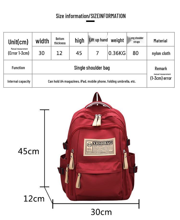 Trendy Large-Capacity Backpack for Teen Girls - Casual and Versatile for Travel or School