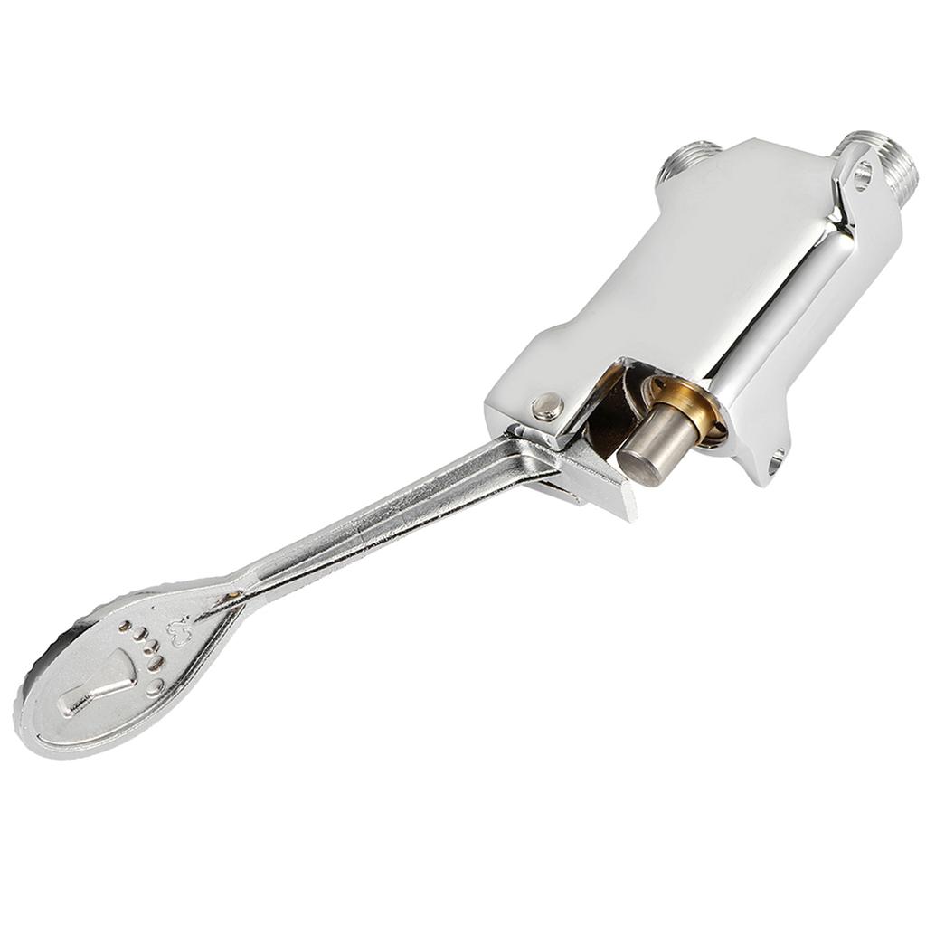 G1/2 Thread Floor Mount Foot Pedal Valve for Hospital Laboratory Factory Water Faucet