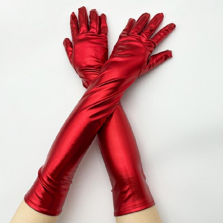 Long Punk Gloves Long Faux Leather Gloves Women Pole Dance Gloves Dance Gloves