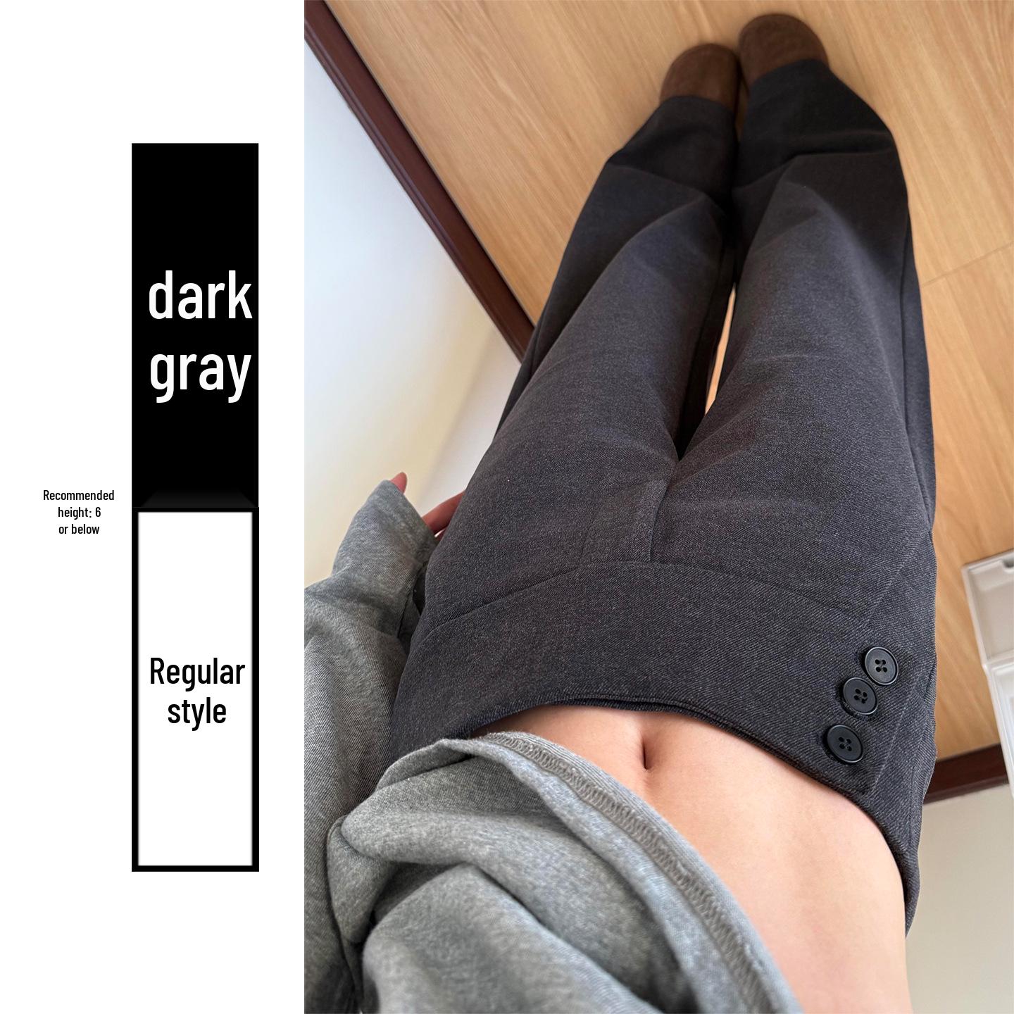 Women s Slimming Low Waist Gray Wool Pants - Autumn/Winter 2025 Collection M