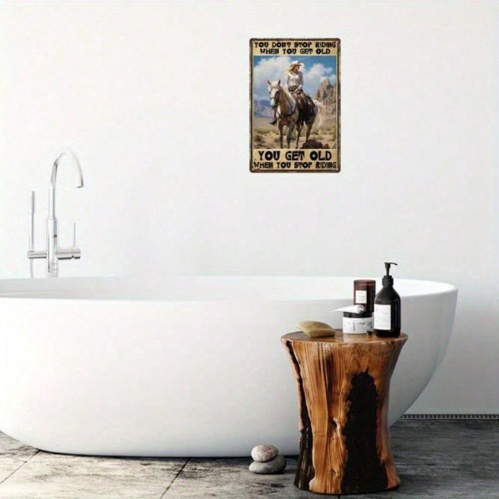 Retro Rectangular Metal Sign 20x30cm for Home Garden Decor