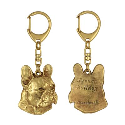 French Bulldog, Frenchie I - Gilded Key Ring with Dog, Handbag Decoration, Luxury Accessory by Brand