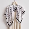 Classic polka dot simulation silk high-end large square scarf silk scarf printed shawl decorative scarf sunscreen scarf headscarf scarf