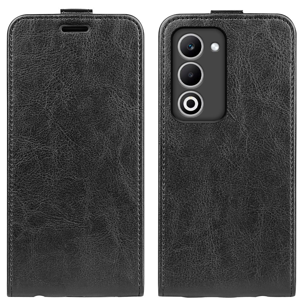 For Oppo A5 5G Case with Card Slots Vertical Flip Leather Phone Cover - Brown