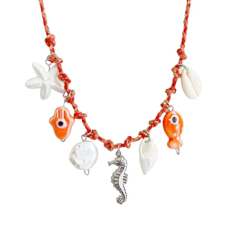 Stylish Ocean Inspired Starfish Pearls Necklace For Women Featuring Sturdy Copper Designs and Unique Pendant Styles