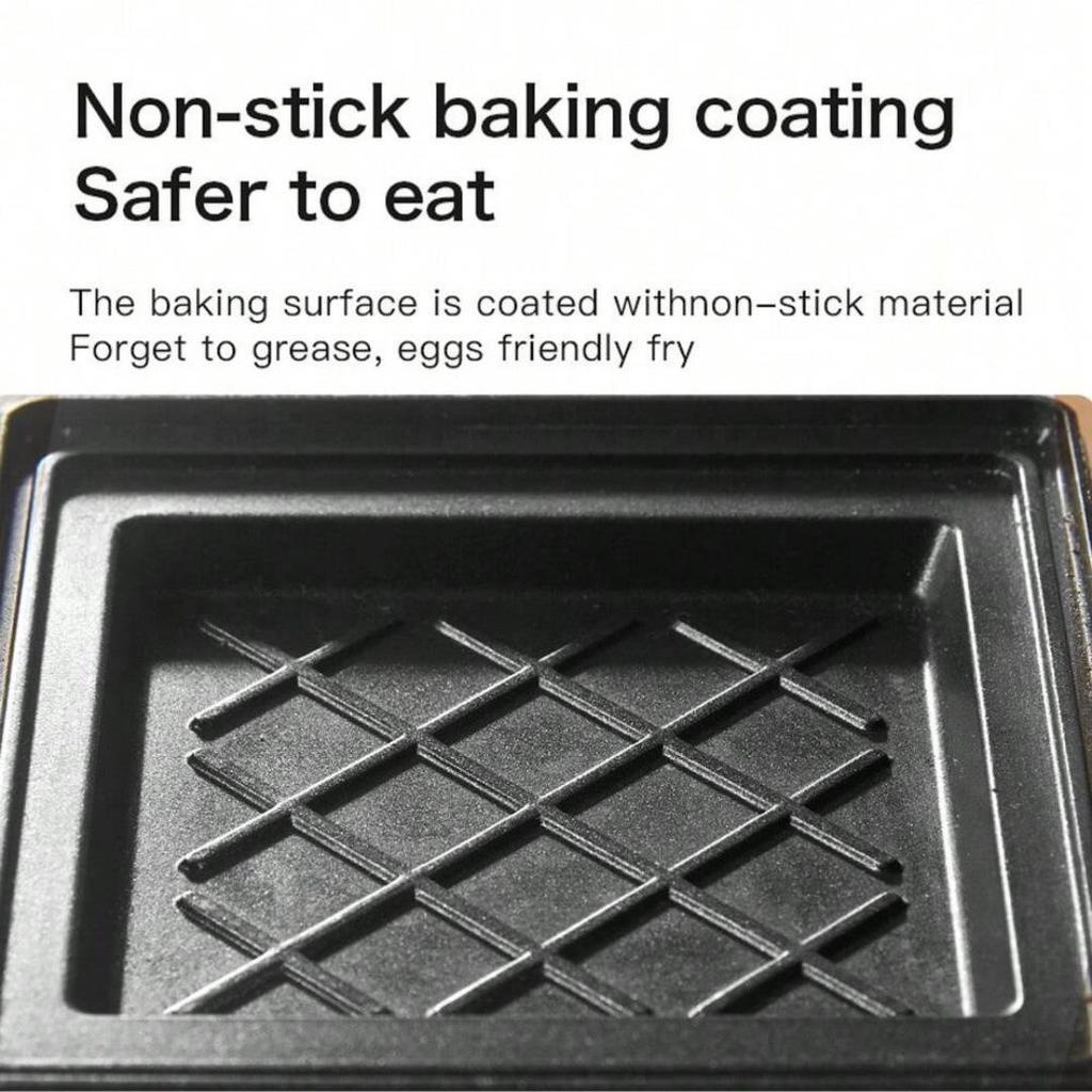 Electric Sandwich & Waffle Maker Toaster Press for Breakfast