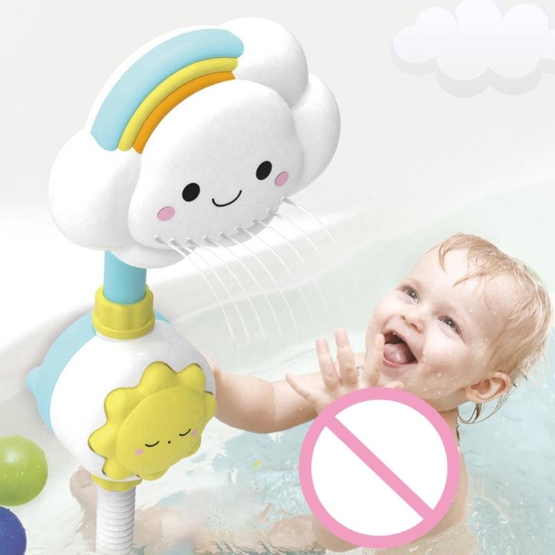 Bath Toy for Toddlers Age 1 2 3 Years Old Girl Boy Baby Bathtub Water Toy Shower Head Infant Toy with Suction Cups