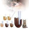 Cat Whisker Flower Vase Pet Whisker Vase Fridge Magnet Wooden And Glass Pet Hair Beard Collector Pets Souvenir Gift Home Decor