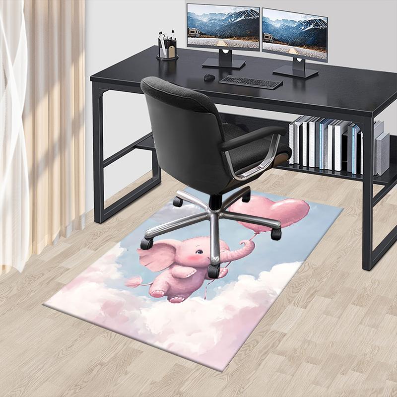 1pc Elephant Balloon Carpet Office Rug Outdoor Mat Home Decor Area Carpet Festival Gift Office Desk Chair Carpet