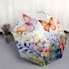 Spring Delight: Watercolor Butterfly & Floral Wall Art PrintUmbrella, Portable 3-Fold Compact Umbrella for Men & Women Gift
