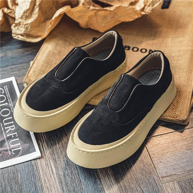 

2025 новые парусиновые мужские туфли летние дышащие повседневные туфли рабочие ленивые туфли с одной педалью черные ледяные шелковые туфли для мужчин 40