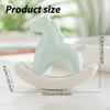 Miniature Horse Figurine Animal Sculpture Ceramic Tea Pet Rocking Statue for Living Room