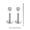 3 PCS ASTM-F136 G23 Titanium Steel Labret Lip Piercing Men Women Round CZ Crystal Ear Cartilage Helix Piercings 6/8/10MM