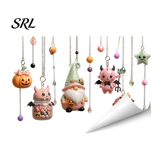 Reusable Halloween Decorations Spooky Window Static Sticker, Pumpkin Bat And Witch Patterns Outdoor Glass Stickers Printed, Decorative Waterproof PVC