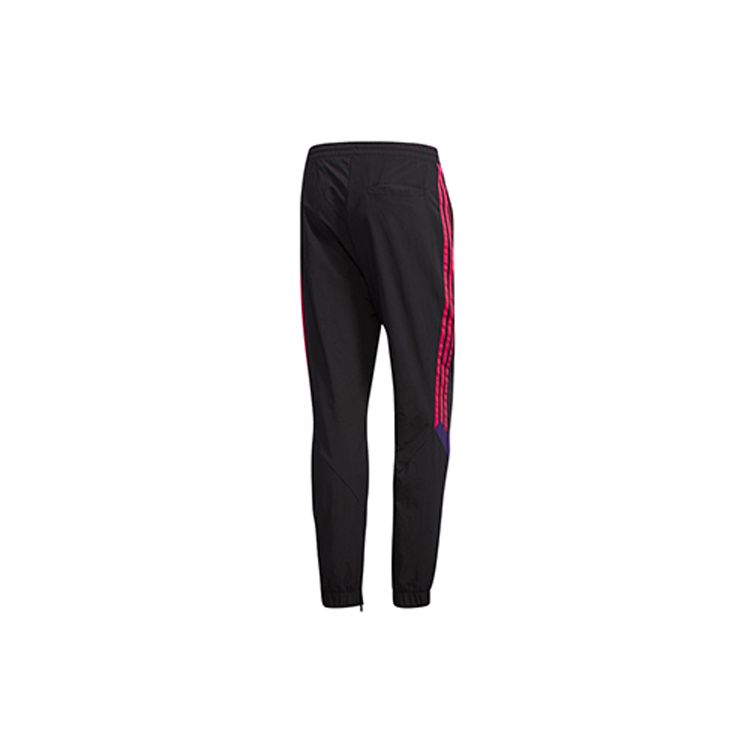 adidas Oryginalne Sportowe Spodnie Dresowe Czarne Fioletowe Różowe EJ0951