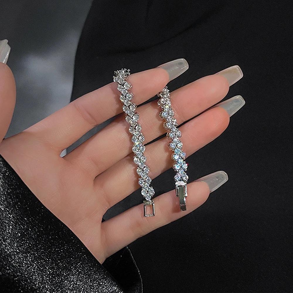 Korean Zircon Roman Luxury Adjustable Bracelet - Elegant Temperament Style