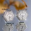 Minimalist Gold Color Cross Hexagon Stud Earrings for Women Simple White Zircon Geometric Earrings Beautiful Party Jewelry Gifts