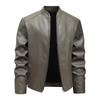 Men's leather jacket spring and autumn trend handsome slim short youth leather jacket men pu