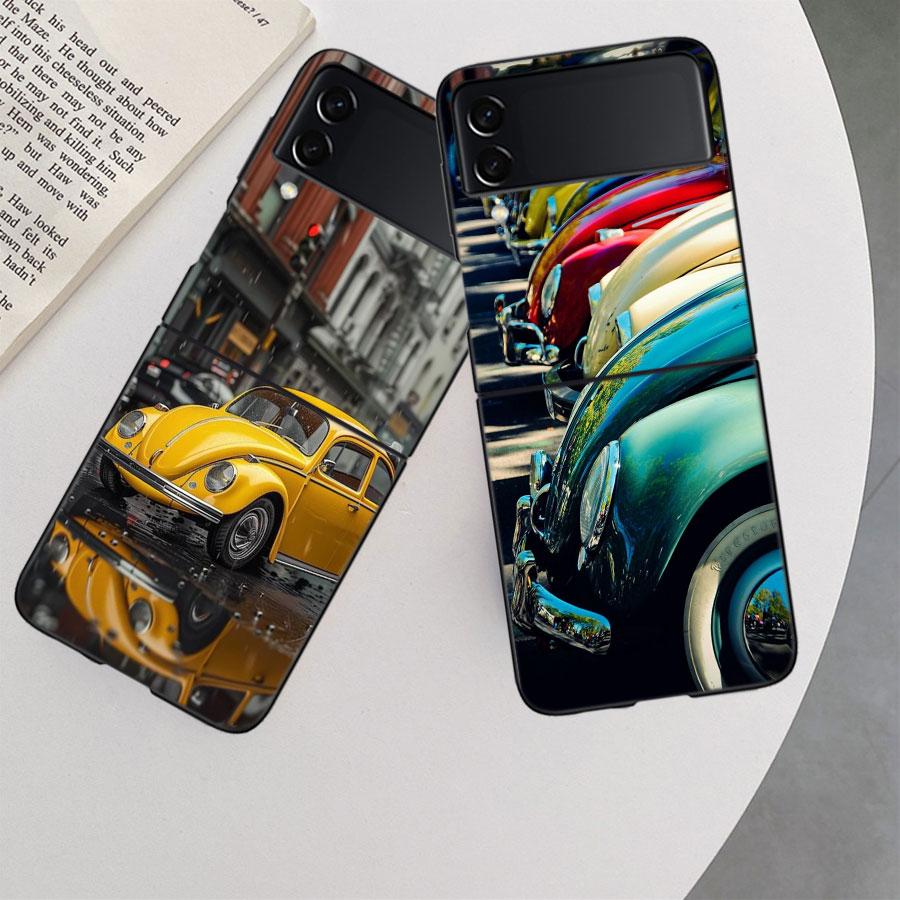 I Like the Beetle Phone Case For Samsung Z Flip 7 6 5G Galaxy Z Flip 5 4 3 Black Hard Cell Cover Luxury PC Shell Coque