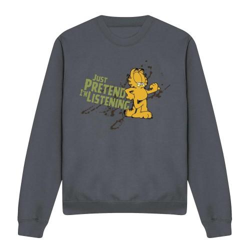 Garfield Unisex Adult Just Pretend IÂ´m Listening Sweatshirt