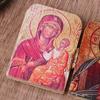 Diptych Kristus učitel a panna kazaňské katolické pravoslavné ikony pro cestování domů zobrazí náboženský dárek